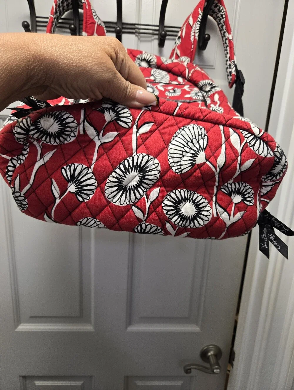 Vera Bradley Red Floral Quilted Backpack